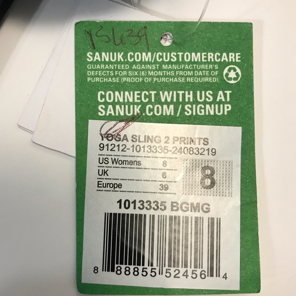 Sanuk Yoga Sling Sandals Multicolor Comfort NWT Size 8 - Picture 10 of 11